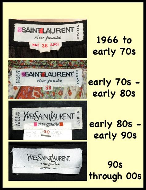 vintage ysl tags.